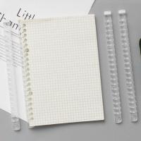 20-hole 26-hole Loose-leaf Plastic Binding Clip Transparent Binding Coils Binding Comb Clip Closure Open Design for DIY Notebook