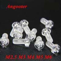 【Clearance】 100Pcs M2.5 M3 M4 M5 M6สกรูไนลอน PC Clear สกรู Pc Hex Nuts