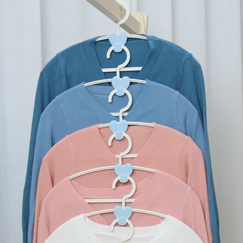 Stackable Multi-function Hanger Connection Hook Wardrobe Clothes Hanger  Overlay Storage Plastic Hanger Hook Hanger