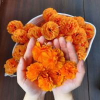 hot！【DT】 Heads Bulk Silk Flowers for Diwali Wedding Decoration Pooja