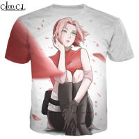 （Can Customizable）Hot Anime 2023 Haruno Sakura 3D Print Short Sleeve Harajuku Round Neck T-Shirts（Adult and Childrens Sizes）