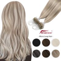 Moresoo Micro Link Hair Extensions Human Hair Micro Loop Hair Cold Fusion 50G Invisible Brazilian PreBonded Remy Micro Ring Hair Wig  Hair Extensions