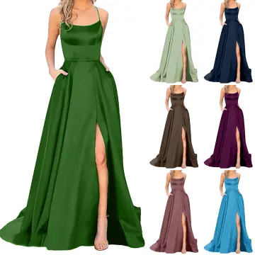 Shop Long Dress Slit Side Formal with great discounts and prices