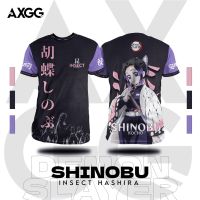 2023 In stock AXGG "Demon Slayer- Hashira Shinobu" Anime T-Shirt，Contact the seller to personalize the name and logo