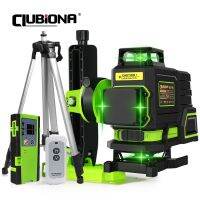 CLUBIONA 16/12เส้น3D/4D ระดับเลเซอร์ที่มีประสิทธิภาพสูงลำแสงสีเขียว360แนวนอนและแนวตั้งข้ามเส้นปรับระดับตัวเอง