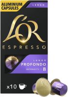 กาแฟแคปซูล ลอร์ ลังโก โปรฟอนโด ใช้กับเครื่องเนสเพรสโซ (Nespresso)  Lor Espresso Lungo Profondo