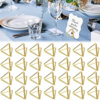 Wedding Table Decoration Table Number Holder Triangular Note Holder Seat Clip Metal Business Card Holder