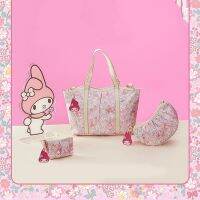 ▦❒❁ Lishibao กระเป๋าผ้าผู้หญิงน่ารักดอกไม้เล็กพิมพ์การ์ตูนเย็น Lomi List กระเป๋า Messenger กระเป๋าโท้ท S250
