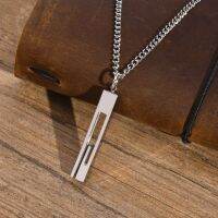 【CC】✳◘✣ Corinada Men Bar Necklaces Hollow Rectangle Pendant Collar Male Gifts Jewelry