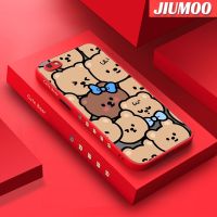 JIUMOO เคสสำหรับ OPPO A77 F3 F3 Plus,เคสลายการ์ตูนรูปโบว์หูกระต่ายมีดีไซน์ใหม่ด้านข้างบางมีน้ำค้างแข็งโปร่งใสกันกระแทกเคสมือถือแข็งปลอกซิลิโคนคลุมทั้งหมดปกป้องกล้อง Softcase