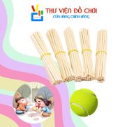 Banh Đũa Chơi Chuyền - Đồ Chơi Dân Gian Bằng Tre và Bóng Tennis - Thư Viện