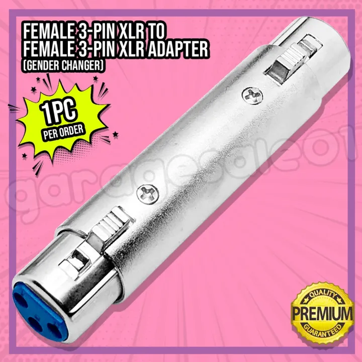 Female 3Pin XLR to Female 3Pin XLR Adapter (Gender Changer) Lazada PH