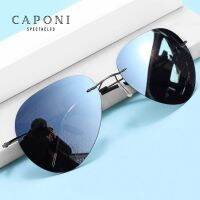 CAPONI แว่นตากันแดดแบบโพลาไรซ์สำหรับผู้ชาย,แว่นตากันแดดตัดสีสำหรับตกปลาขับรถมีน้ำหนักเบา BS7466สำหรับผู้ชาย