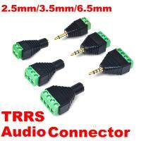 Earphone Audio Jack 2.5mm/3.5mm/6.35mm Connector Stereo Adapter RCA Mono Channel to Screw Terminal Audio Mono Channel Plug