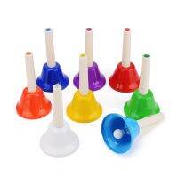 Tooyful 8ชิ้น Diatonic Handbells โพลีโครเมี่ยมชุดระฆังสำหรับเด็กของขวัญของเล่นมีเสียงดนตรีจังหวะเครื่องดนตรี