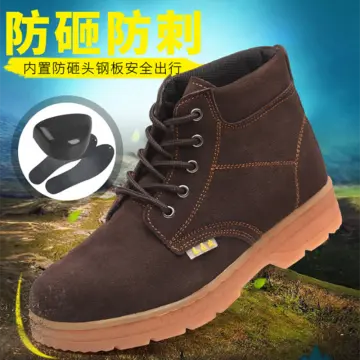 High heel construction hot sale work boots