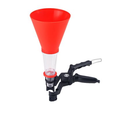 【CW】 Engine Filling Funnel with Adjustable Width Fixing Clip Multifunctional Pour for Repair