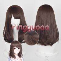 【Manmei】EVOL×LOVE Mr Love: Queens Choice Watashi Cosplay Wig 45cm Long Dark Brown Wigs Heat Resistant Synthetic Hair dv