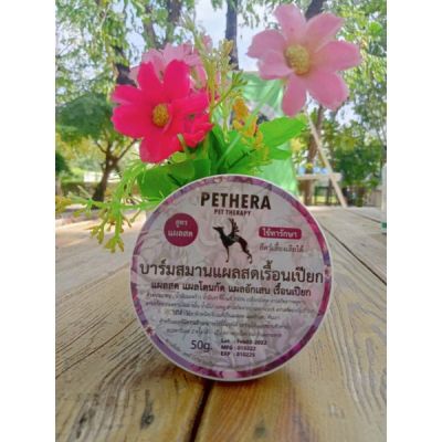 บาร์มทาแผลสด ขนาดใหญ่50g รักษาขี้เรื้อนเปียก​ เป็นหนอง แผลเป็นรูของสุนัขแมว