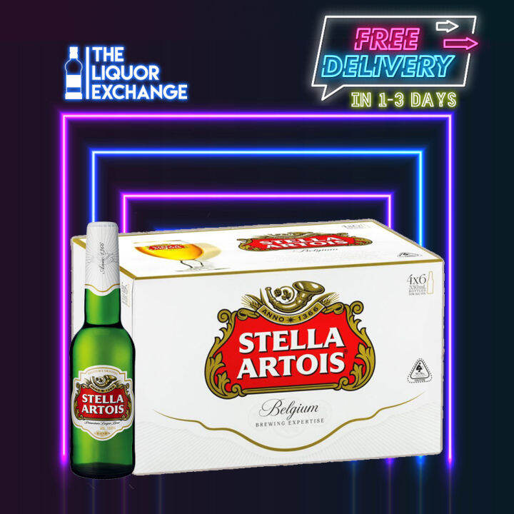 Stella Artois Pint Bottle 24 x 330ml BEST BEFORE APRIL 2024 Lazada