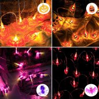 LED ghost light string pumpkin bat ghost hand string light halloween spider ghost hand lantern ghost festival decoration light