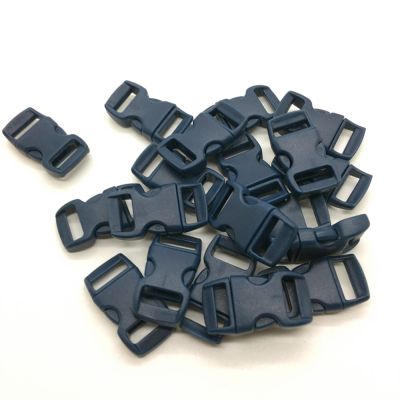 【cw】 10pcs/lot 3/8 quot; 10mm Wide Navy blue Contoured Side Release For Paracord Bracelet Plastic Buckle ！