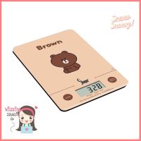 เครื่องชั่งดิจิทัล 5 กก. SHAPER LINE FRIEND สีน้ำตาลDIGITAL KITCHEN SCALE SHAPER LINE FRIEND 5KG BROWN **โปรโมชั่นสุดคุ้ม โค้งสุดท้าย**