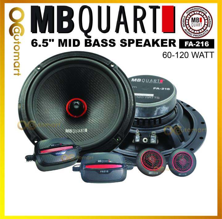 MB Quart 6.5" Component Set Car Speaker FA216 Spk 6.5 inch 2 Way