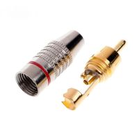 RCA Male Connector Non Solder Plug Adapter Connector for Audio Cable Plug Video CCTV Camera Solder Free Balck Red