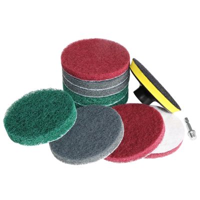 5" 4-inch Power Scrub Pads for Drill Polish Scouring Pad Hook &amp; Loop Non-woven Abrasive Sanding Disc industrial Cleaning