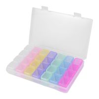 28 Grid Plastic Storage Box Storage Box Jewelry Box Bead Box Nail Art Rhinestone Earrings Necklace Nail Jewelry Storage Box