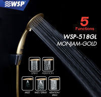 ชุดหัวฝักบัว (MONJAM-GOLD) หัวปรับ5ระดับ พร้อมสาย รุ่น WSP-518GL