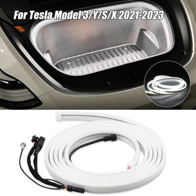 【CC】 Silicone Car Front Frunk Surround Strip Modified Lighting Tesla 3 Y S X 2021