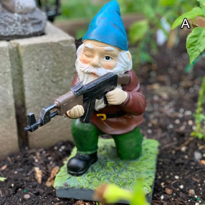 hot-k-funny-army-gnome-รูปปั้นในสวนเรซิ่นเดสก์ท็อปประดับสนามหญ้าสวนกลางแจ้งไม้ประดับ-monster-yard-ประติมากรรม