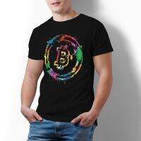 Bitcoin Colors T Shirt Man Virtual Tshirt Vintage Tshirt Cotton Birthday Present Tees