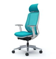 OKAMURA เก้าอี้รุ่น SYLPHY EXTRA HIGH BACK, ALUMINIUM BASE, BLUE GREEN เก้าอี้ทำงาน เก้าอี้สำนักงาน Ergonomic Chair