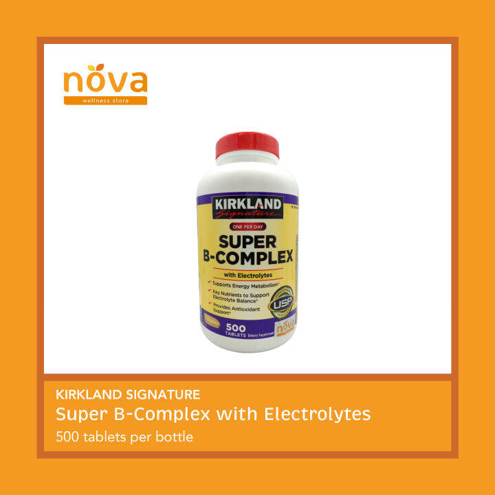 Kirkland Signature Super B-Complex With Electrolytes 500 Tablets ...