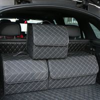 【jw】⊙☏✆  Car Organizer Large Capacity Multiuse Tools Storage Stowing Tidying Leather Folding Emergency