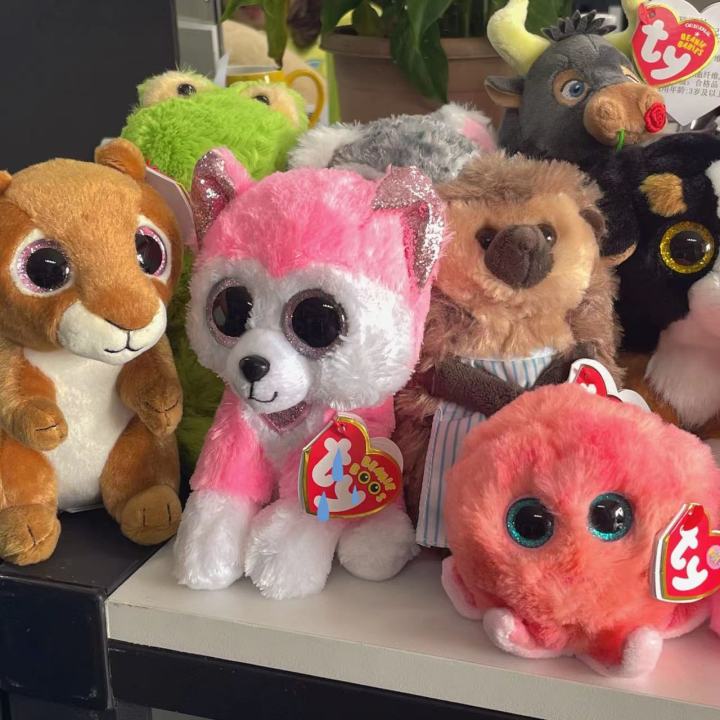 cw】Ty Beanie Glitter Eyes Plush Animal Doll Panda Unicorn Owl Soft Stuffed  Toys Dog Cat Boos Bear Kawaii Baby Toys Kids Toys 15cm 