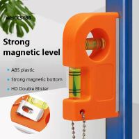 Pocket Spirit Level Bubble 2 Bubble Spirit Leveler With Magnet Base Horizontal Ruler Portable Level Ruler Magnetic ABS Shell