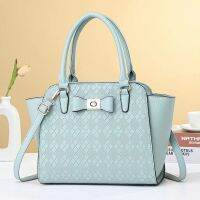 2023✸◕❈ The new 2023 diamond embossing contracted bowknot cross-border dedicated large capacity one shoulder aslant handbag texture bag