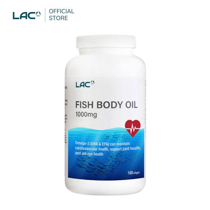 [Expiry Mar 2026] LAC Fish Body Oil 1000mg (180 Softgels) Lazada