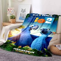 Rio adventure blue macaw blanket sofa office nap blanket air conditioning blanket soft and comfortable customizable  11