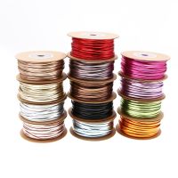 【YD】 15m/roll Color Leather Rope 2mm Width Braided Weaven Crafts Material Sewing Supplies