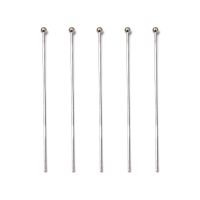 200pc  Brass Ball Head Pins Platinum Color Size: about 0.5mm thick 24 Gauge 35mm long Head: 1.5mm