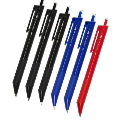[Zero G ball] Standard Ballpoint Pen,1.0 mm, 3 color Ink(black,blue,red),mix Body, 6 pens per Pack