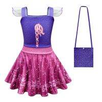 Cossky Rapunzel Princess คอสเพลย์เครื่องแต่งกายหญิง Slip Tutu ชุดกระเป๋าชุดเด็ก Halloween Party Costume