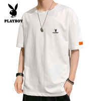 PLAYBOY เสื้อยืด ลําลอง แขนสั้น คอกลม เหมาะกับการเล่นกีฬา แฟชั่นสําหรับผู้ชาย