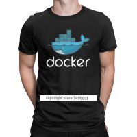 Men Docker Logo T Linux Javascript Computer Cotton Clothes Funny Fitness Tees Graphic Tshirts