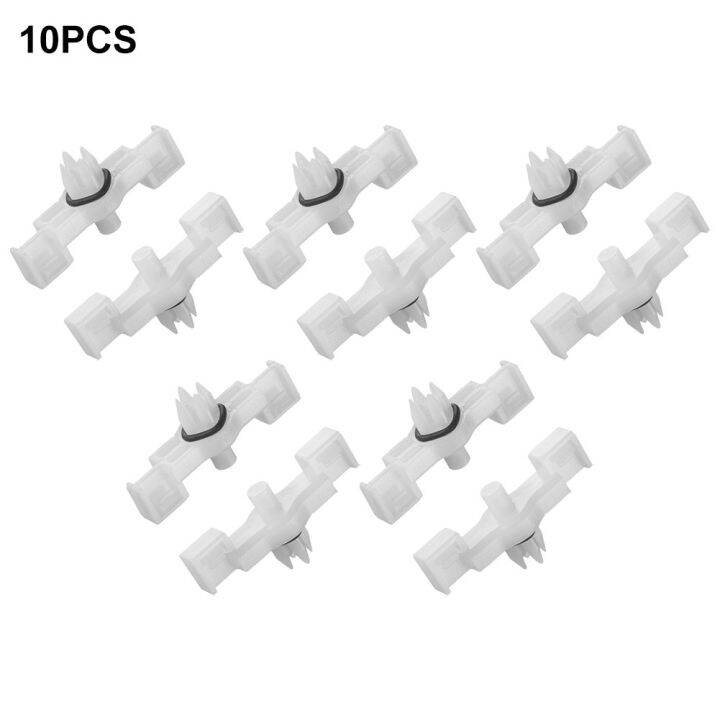 【Joychi】 10X Car Door Sill Trim Fixing Clips White Nylon Retaining Clip